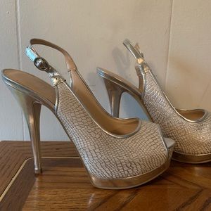 Guess slingback peep toe heels